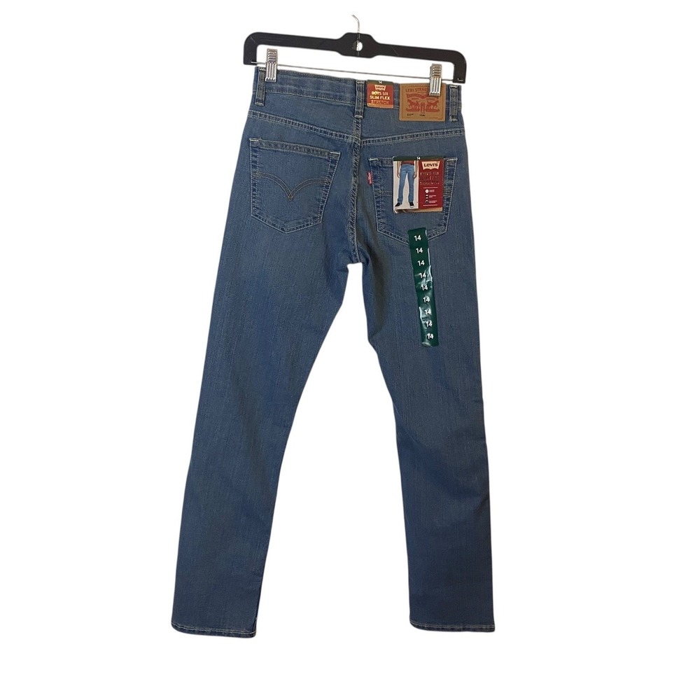 Levis Boys 511 Slim Flex Stretch Jeans Medium Wash Blue Size 14 Regular NWT